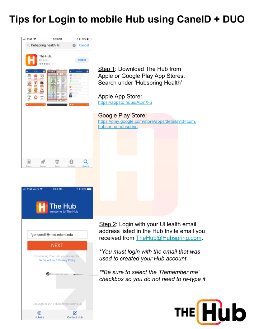 Tips for Login Using SingleSignOn and Duo Authentication (University